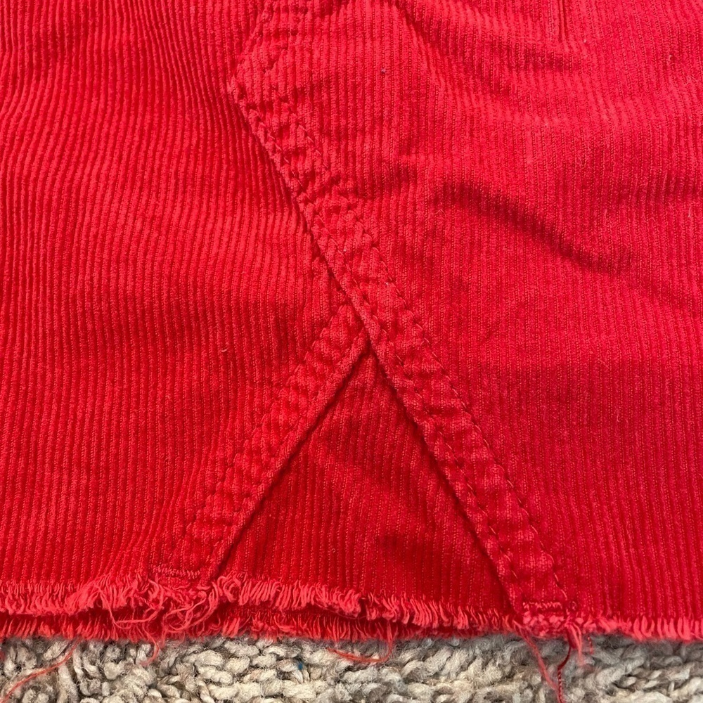 PacSun Red Corduroy Skirt - Picture 8 of 8